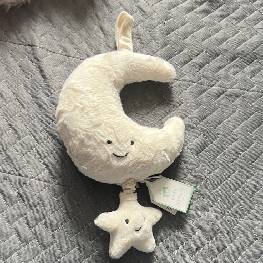 Jellycat bashful blue bunny and Amuseable moon musical pull Set - Picture 7 of 9